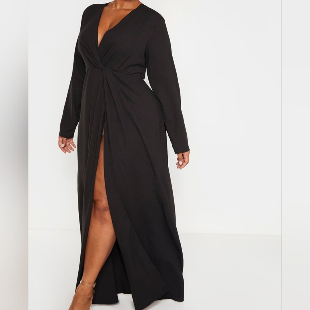 Black maxi length dress
